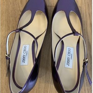 Jimmy Choo mirror patent leather Mary Jane pumps
